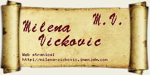 Milena Vicković vizit kartica